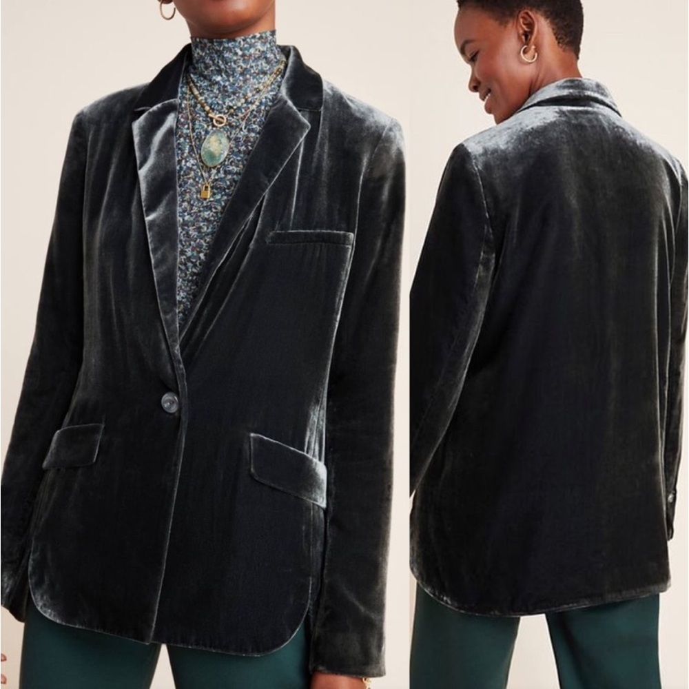 Anthropologie Velvet Blazer